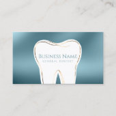 Business Card für aquamarine und goldene Zahnärzte Visitenkarte (Vorderseite)
