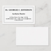 Business Card für ästhetische Zahnärzte Visitenkarte (Vorne/Hinten)