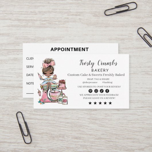 Business Card für Bäckerei Visitenkarte (Vorderseite/Rückseite Beispiel)