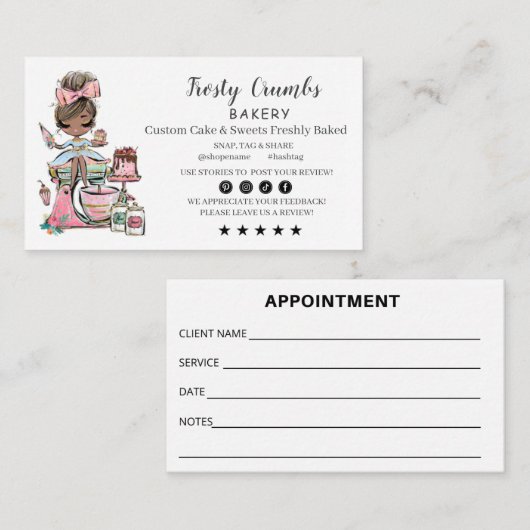 Business Card für Bäckerei Visitenkarte (Vorne/Hinten)