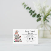 Business Card für Bäckerei Visitenkarte (Stehend Vorderseite)