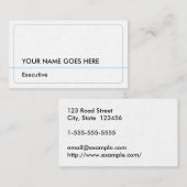 Business Card für Basic und Minimal-Führungskraft Visitenkarte (Vorne/Hinten)