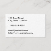 Business Card für Basic und Minimal-Führungskraft Visitenkarte (Rückseite)