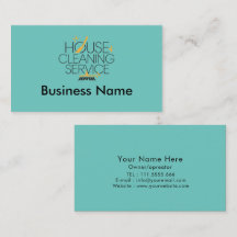 Business Card für berufliche Hausreinigung