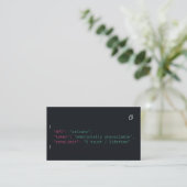 Business Card für Black Coder - Individuell anpass Visitenkarte (Stehend Vorderseite)