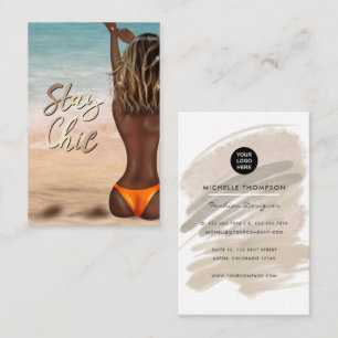 Business Card für Chic Beach-Event-Planer bleibe Visitenkarte