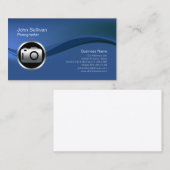 Business Card für Chrome Camera Icon Fotograf Visitenkarte (Vorne/Hinten)