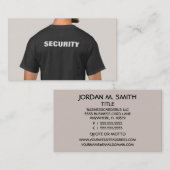 Business Card für das Black Security Shirt Visitenkarte (Vorne/Hinten)