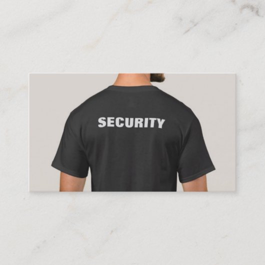 Business Card für das Black Security Shirt Visitenkarte (Vorderseite)