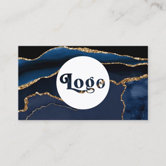 Business Card für das Blue Agate Logo Visitenkarte (Vorderseite)
