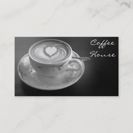 Business Card für das Kaffeehaus Visitenkarte (Vorderseite)