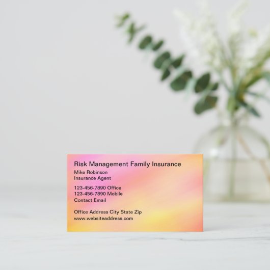 Business Card für das Risikomanagement Visitenkarte (Stehend Vorderseite)