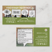 Business Card für das Social Media-Marketing Visitenkarte (Vorne/Hinten)