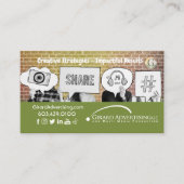 Business Card für das Social Media-Marketing Visitenkarte (Vorderseite)