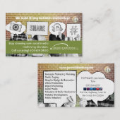 Business Card für das Social Media-Marketing Visitenkarte (Vorne/Hinten)