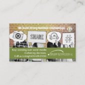 Business Card für das Social Media-Marketing Visitenkarte (Vorderseite)