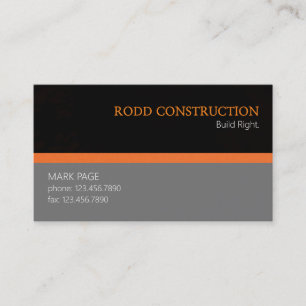 Business Card für den Bau beruflicher Bauwerke Visitenkarte