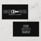 Business Card für den Bau von Maler mit schwarzer  Visitenkarte (Vorne/Hinten)