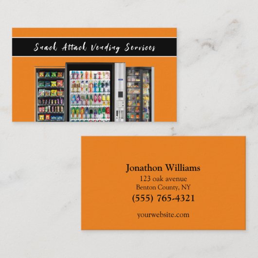 Business Card für den beruflichen Automatenservice Visitenkarte (Vorne/Hinten)