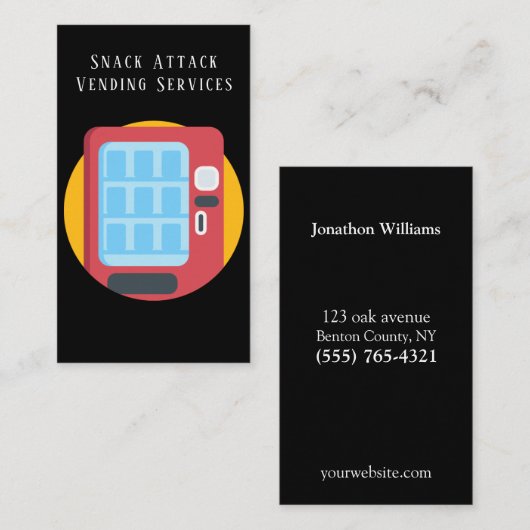 Business Card für den beruflichen Automatenservice Visitenkarte (Vorne/Hinten)