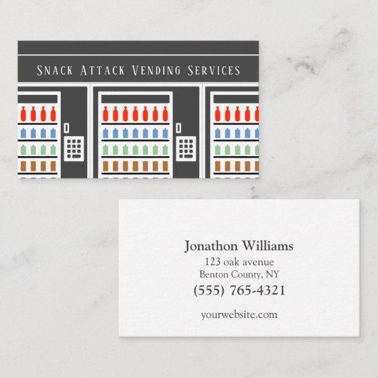 Business Card für den beruflichen Automatenservice Visitenkarte (Vorne/Hinten)