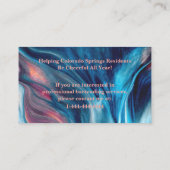 Business Card für den beruflichen Glitzer Event Ba Visitenkarte (Rückseite)