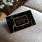 Business Card für den Black and Gold Marble Design Visitenkarte