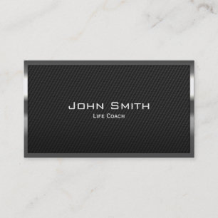 Business Card für den Black Carbon Fibre Life Coa Visitenkarte