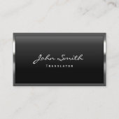 Business Card für den coolen Übersetzer an der Gre Visitenkarte (Vorderseite)