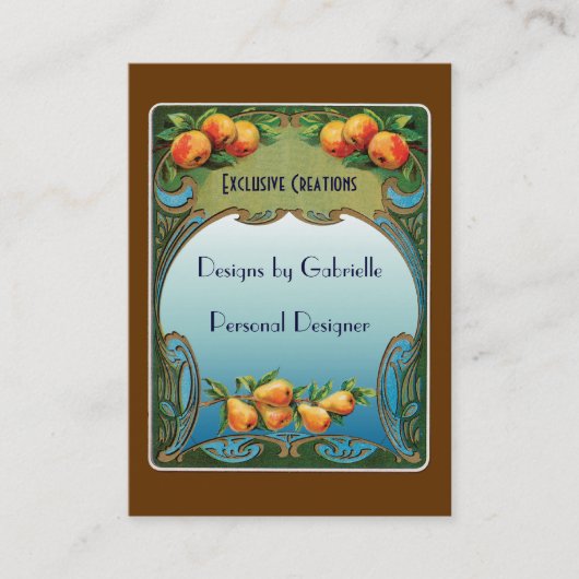 Business Card für den Custom Art Deco Designer Visitenkarte (Vorderseite)