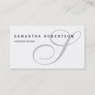 Business Card für den Designer für weißes Mongram Visitenkarte