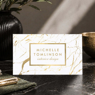 Business Card für den Designer für weißes und gold Visitenkarte