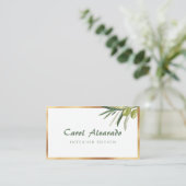 Business Card für den Golden Frame Olive Branch Visitenkarte (Stehend Vorderseite)