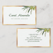 Business Card für den Golden Frame Olive Branch Visitenkarte (Vorne/Hinten)