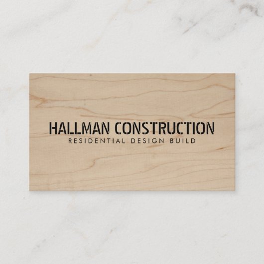 Business Card für den Holzbau Visitenkarte (Vorderseite)