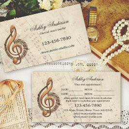 Business Card für den klassischen Musiklehrer Terminkarte