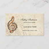 Business Card für den klassischen Musiklehrer Terminkarte (Vorderseite)