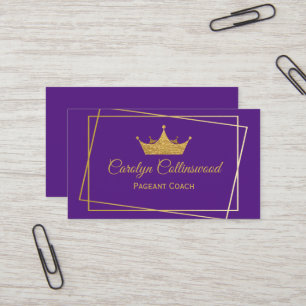 Business Card für den lila und Gold PageCoach Visitenkarte