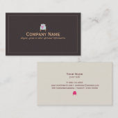 Business Card für den mit Monogramm Designer Visitenkarte (Vorne/Hinten)