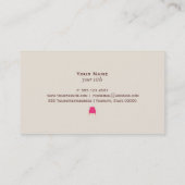 Business Card für den mit Monogramm Designer Visitenkarte (Rückseite)