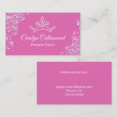 Business-Card für den rosa und weißen Seitenwagen Visitenkarte (Vorne/Hinten)
