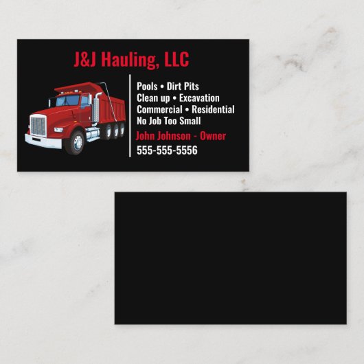 Business Card für den schwarzen und roten Flug Visitenkarte (Vorne/Hinten)