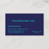 Business Card für die globale Informationstechnolo Visitenkarte (Rückseite)