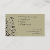 Business Card für die grüne Wildblume Visitenkarte (Rückseite)