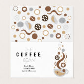 Business Card für die Kaffeebranche Visitenkarten (Außenseite Aufgefaltet)