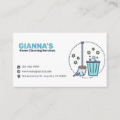 Business Card für die Reinigung von Mopp und Eimer Visitenkarte (Vorderseite)