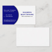 Business Card für dunkle blaue und weiße Technolog Visitenkarte (Vorne/Hinten)