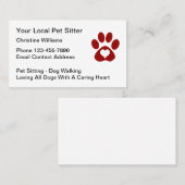 Business Card für einfache Hauspflege Visitenkarte (Vorne/Hinten)