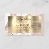 Business Card für Elfenbein und Gold Agate Visitenkarte (Rückseite)