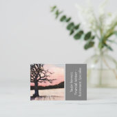 Business Card für Fine Art Sunset Snow Scene Visitenkarte (Stehend Vorderseite)